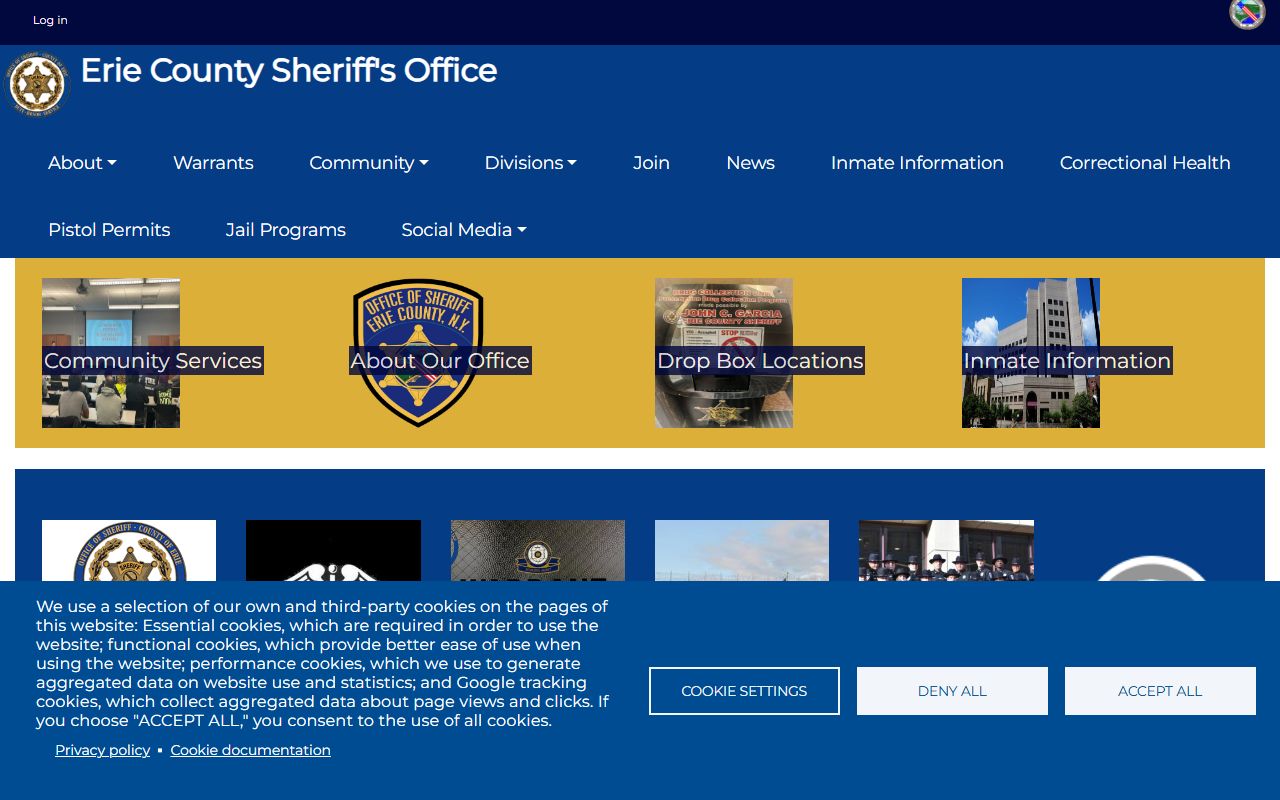 Buffalo warrant records Erie County Sheriff warrants page