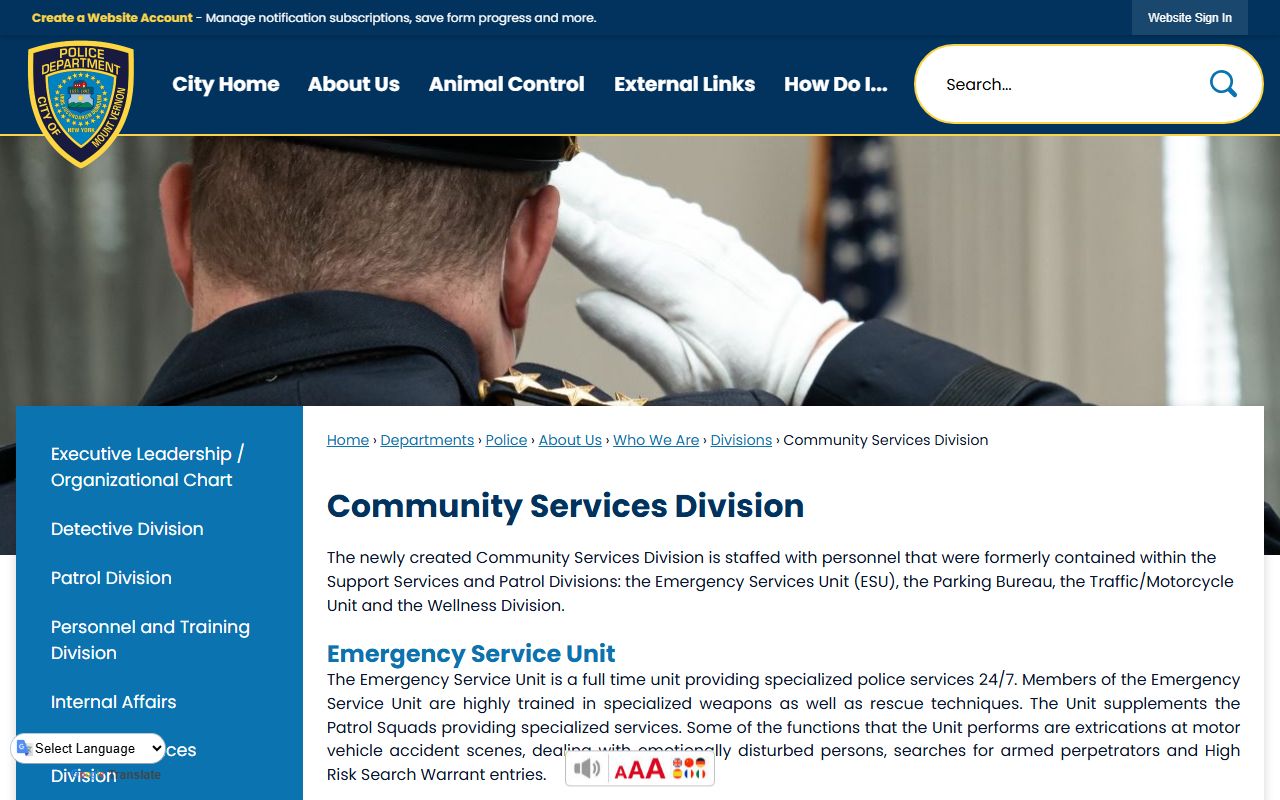 Mount Vernon warrant records community services division