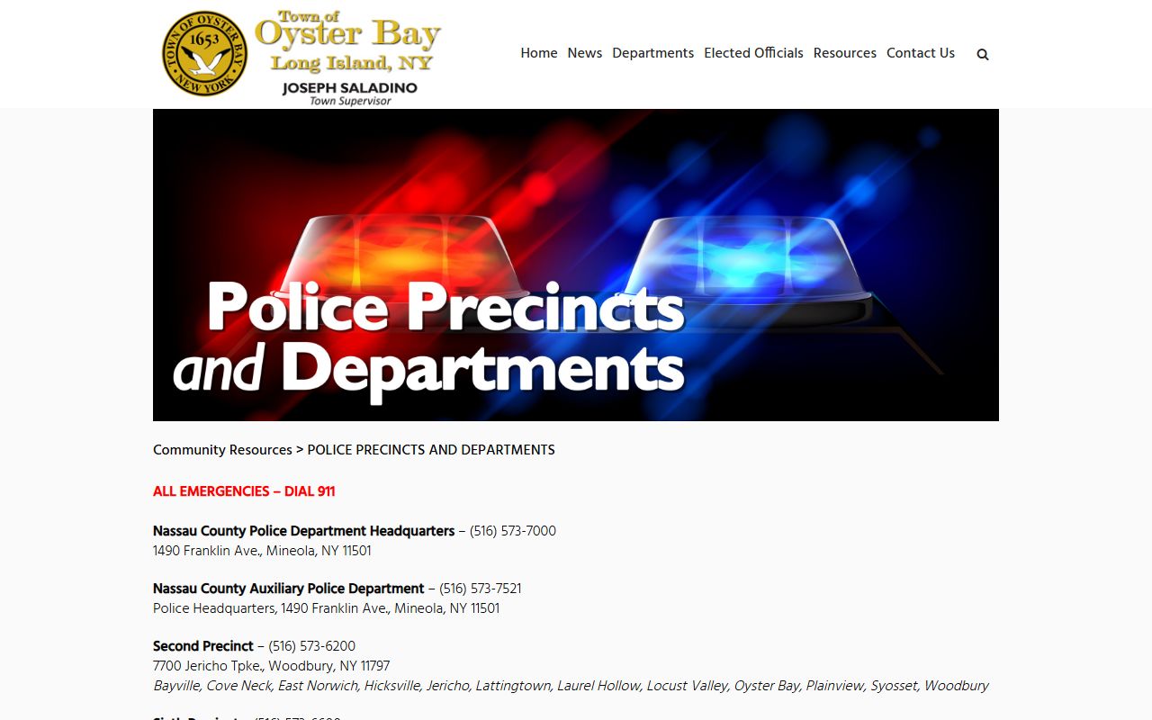 Oyster Bay warrant records police department information