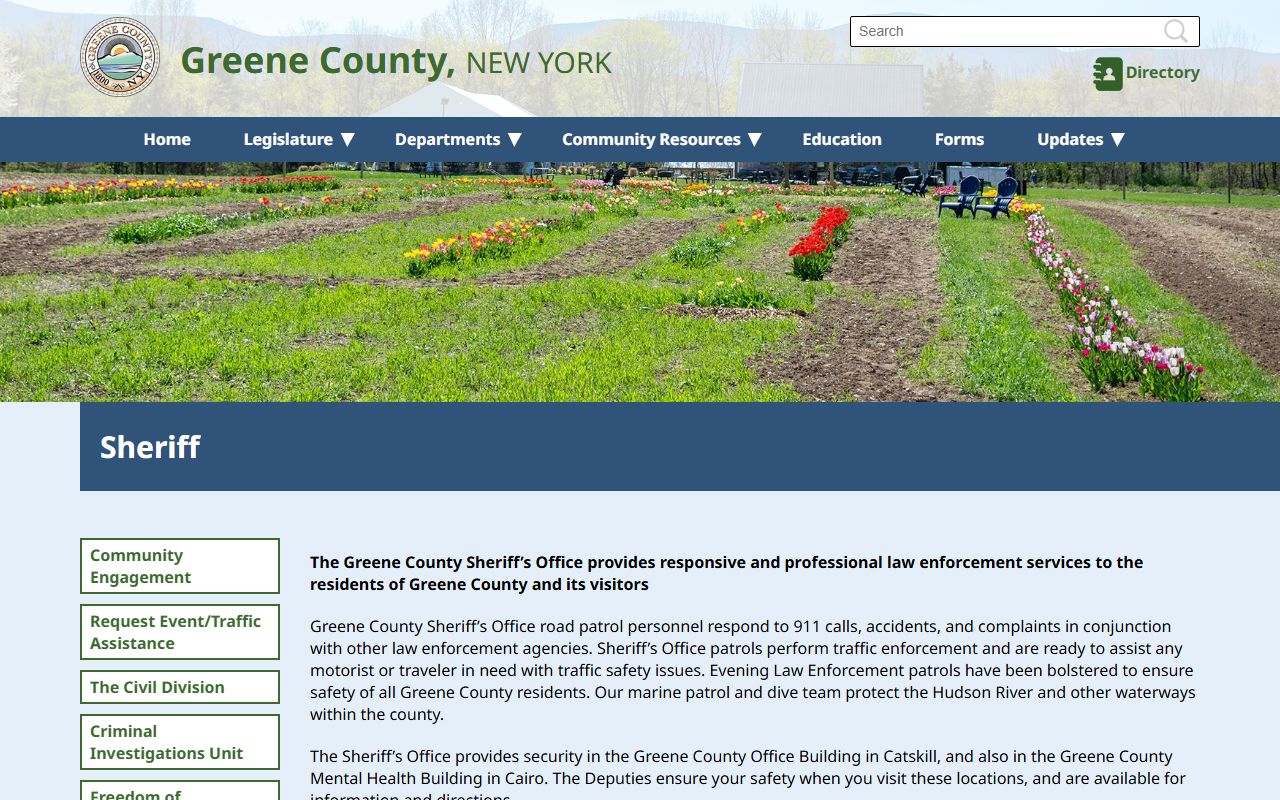 Greene County warrant records Sheriff's Office website