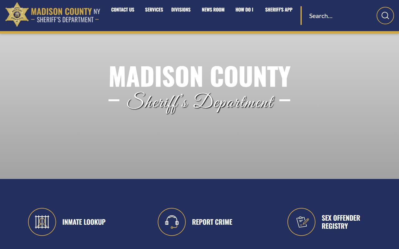 Madison County warrant records Sheriff's Office website