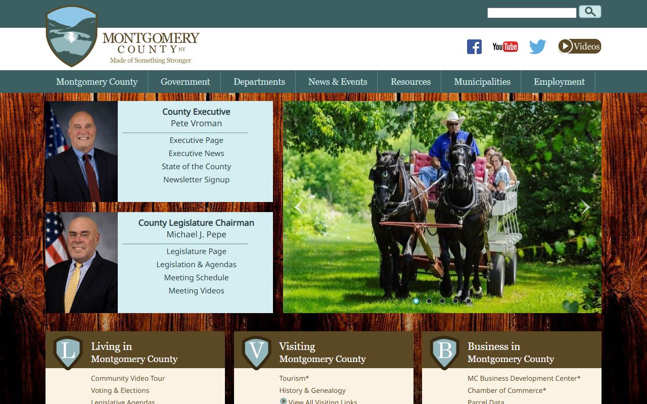 Montgomery County warrant records homepage for accessing county services and records