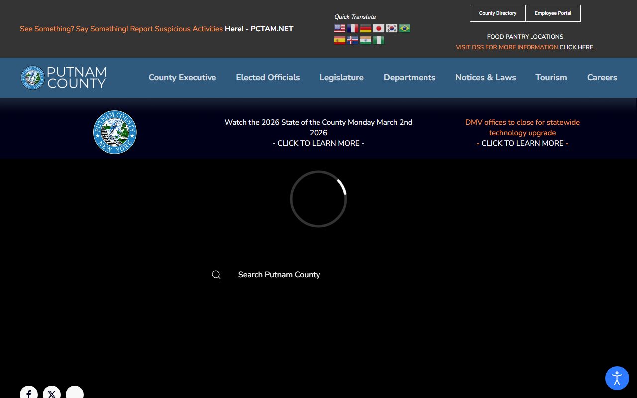 Putnam County warrant records government homepage
