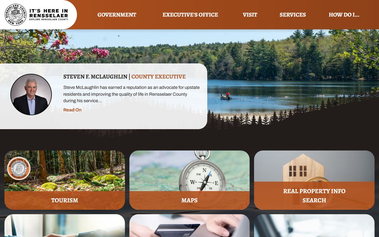 Rensselaer County government website for warrant records access