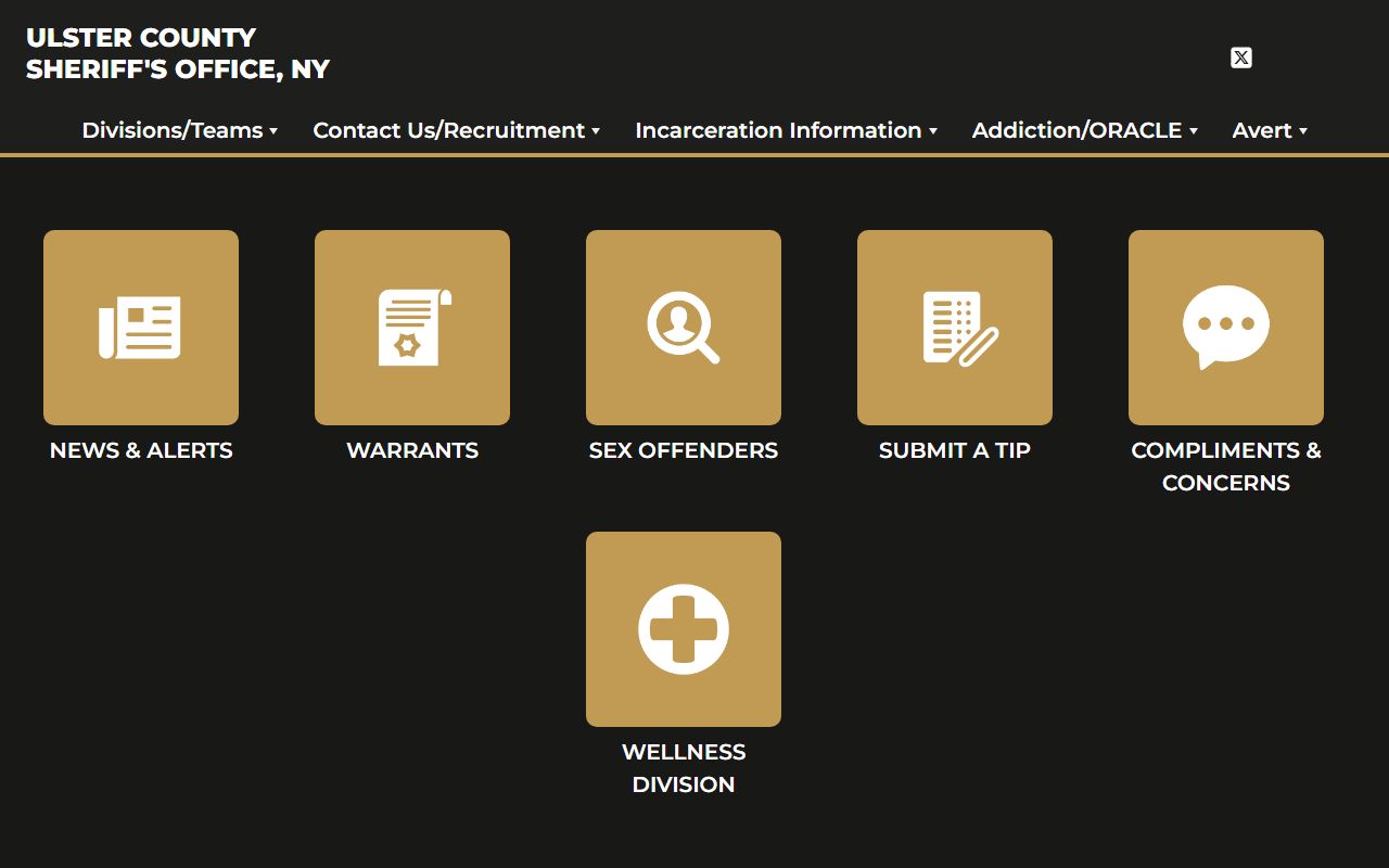 Ulster County warrant records sheriff office website